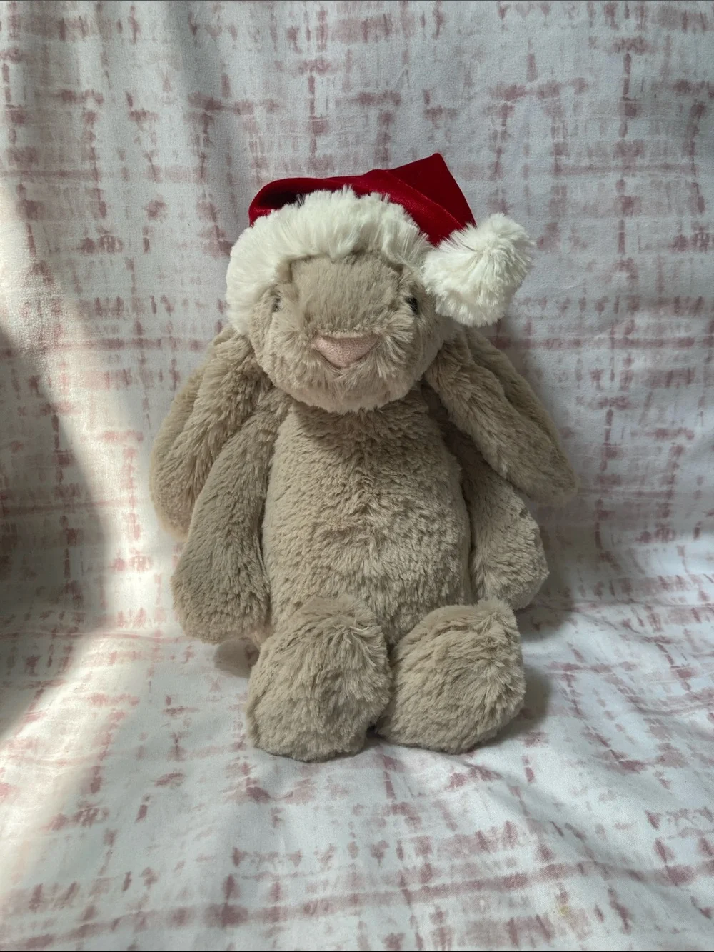Jellycat Bashful Christmas Bunny Medium with Hat 12